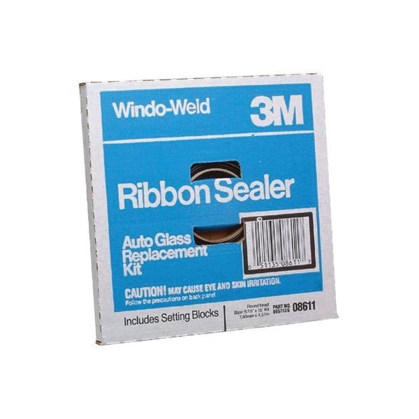 3M Windo-Weld Round Ribbon Sealer, 08610, 1/4 In X 15 Ft Kit